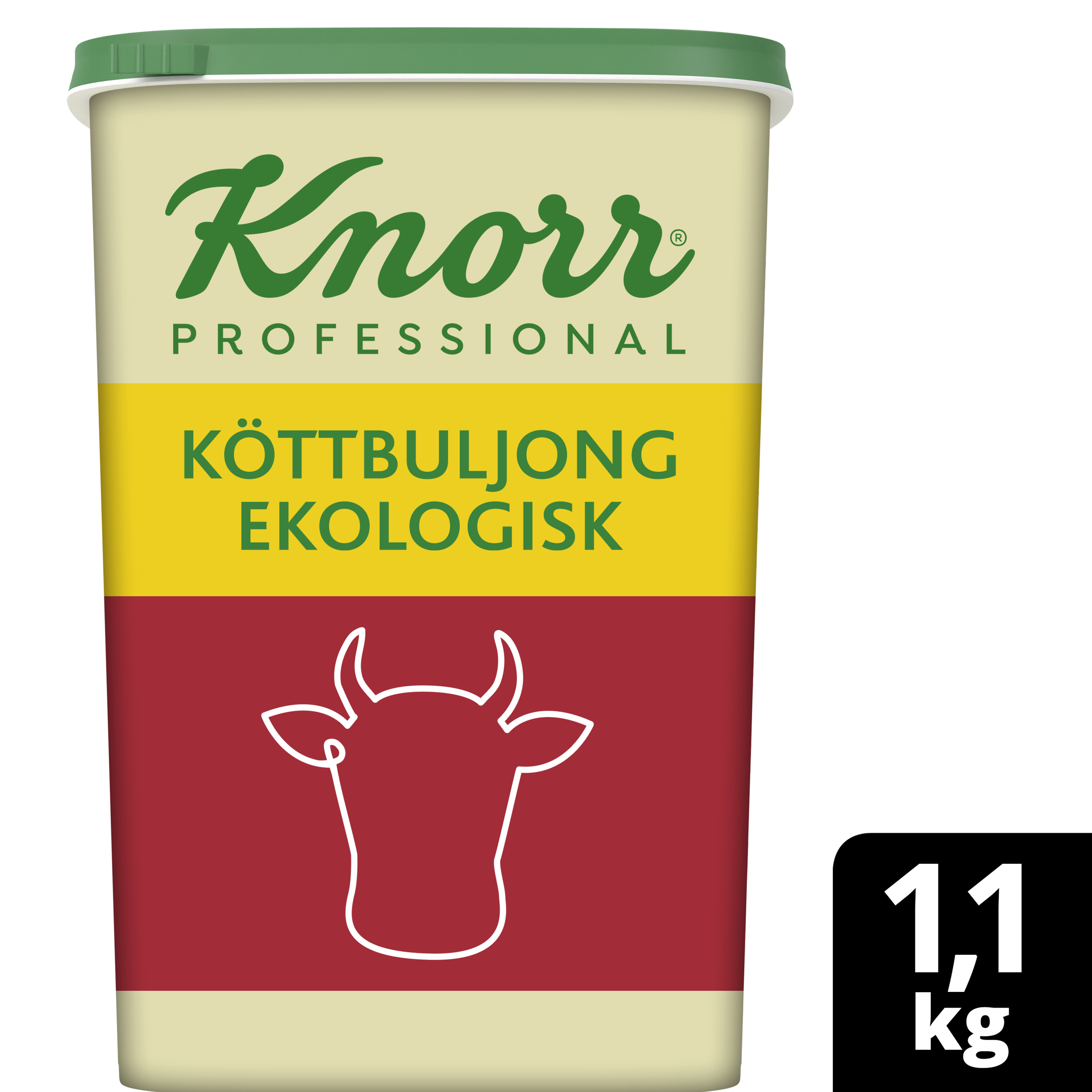 Knorr Ekologisk Köttbuljong, lågsalt pulver 6 x 1,1 kg - Knorr Ekologisk Köttbuljong lågsalt – för ren, rund bassmak som lyfter råvarornas naturliga smak.