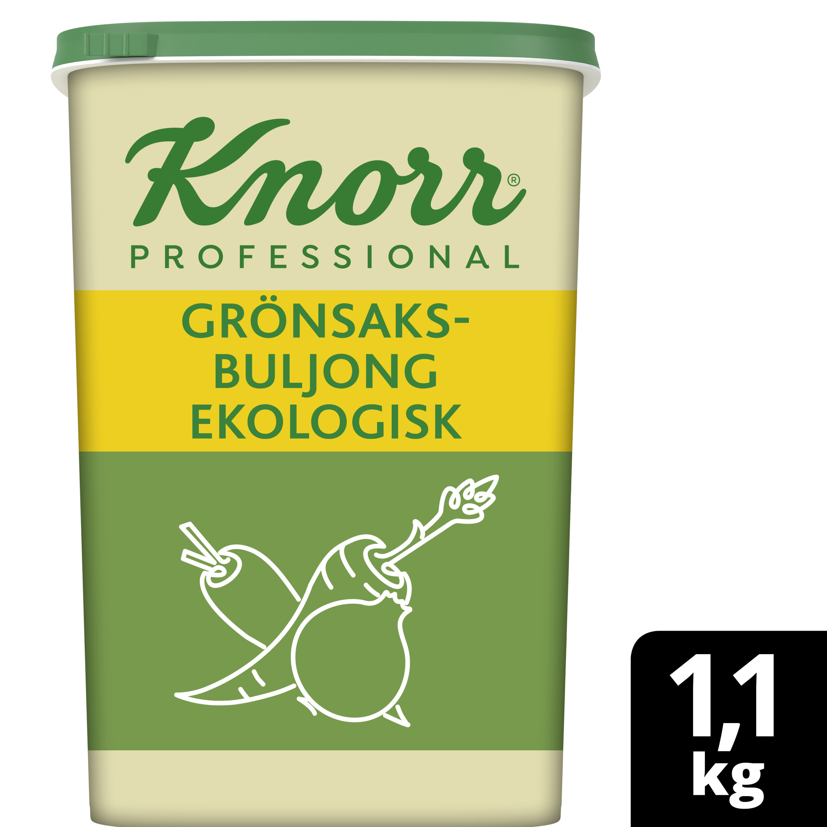 Knorr Grönsaksbuljong, lågsalt, Ekologisk, pulver 6 x1,1 kg - 