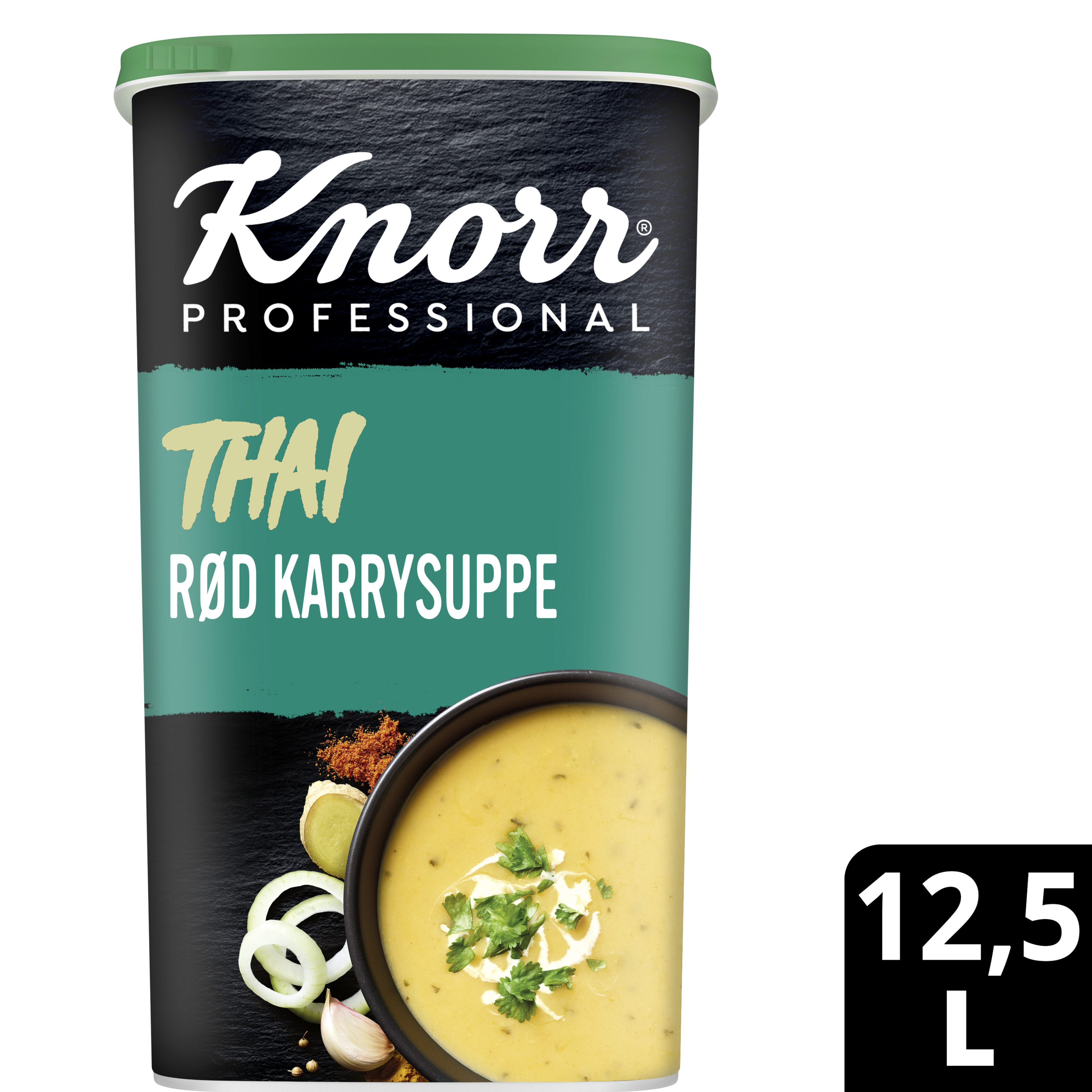 Knorr Thai Rød Karry suppe 1,19 kg / 12,5 L - Varmholdnigsstabil og velegnet til buffet