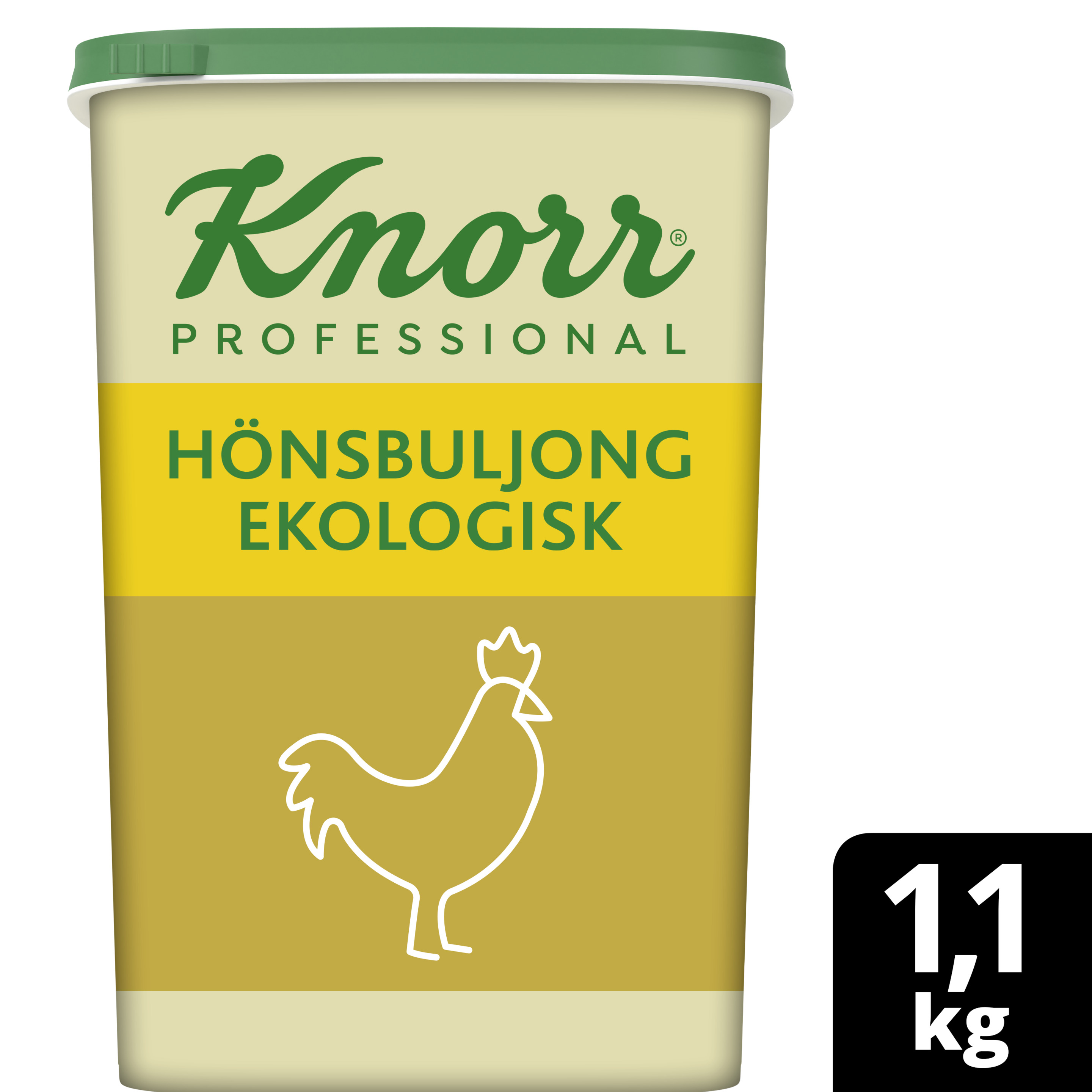 Knorr Hönsbuljong, lågsalt, Ekologisk, pulver 6 x 1,1 kg - 