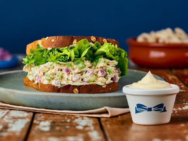 Egg mayo sandwich on a plate